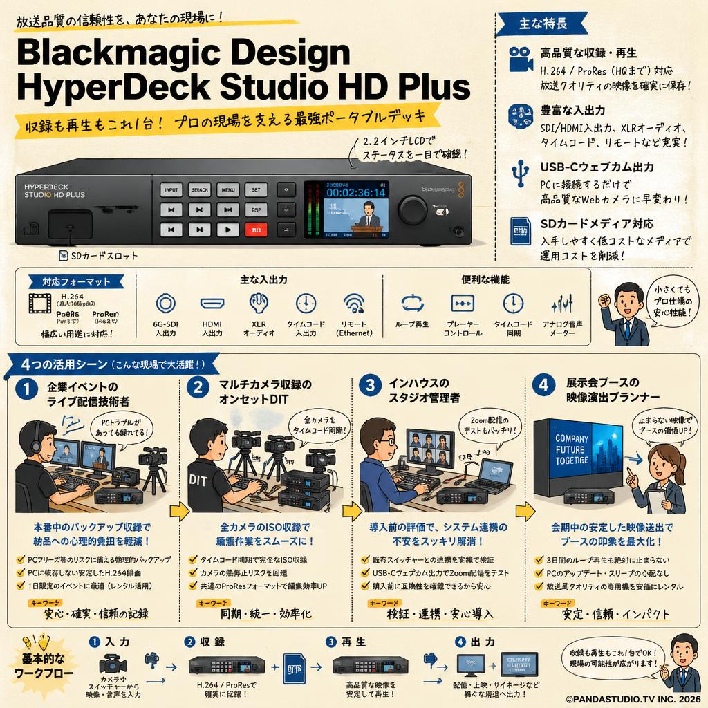 Blackmagic Design HyperDeck Studio HD Plus おもな対象のお客様
