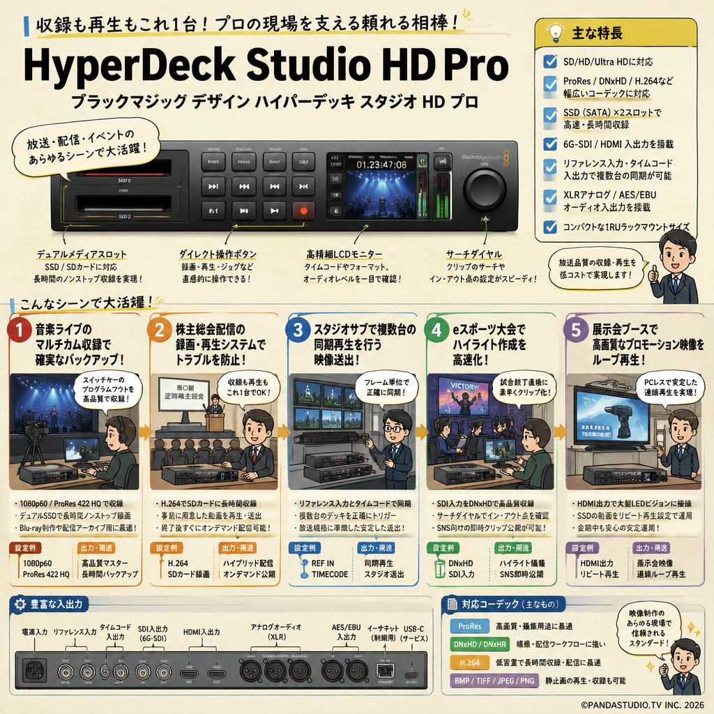 Blackmagic Design HyperDeck Studio HD Pro 用途
