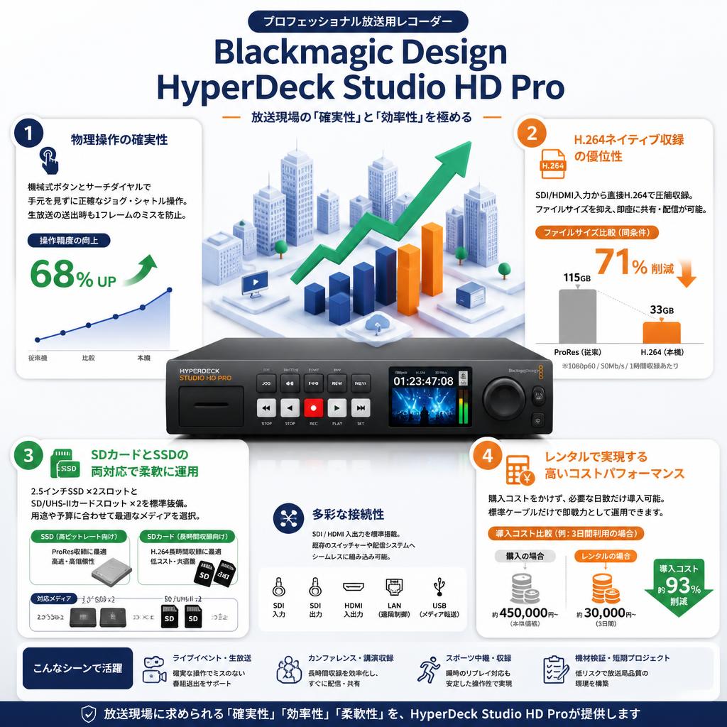 Blackmagic Design HyperDeck Studio HD Pro セールスポイント
