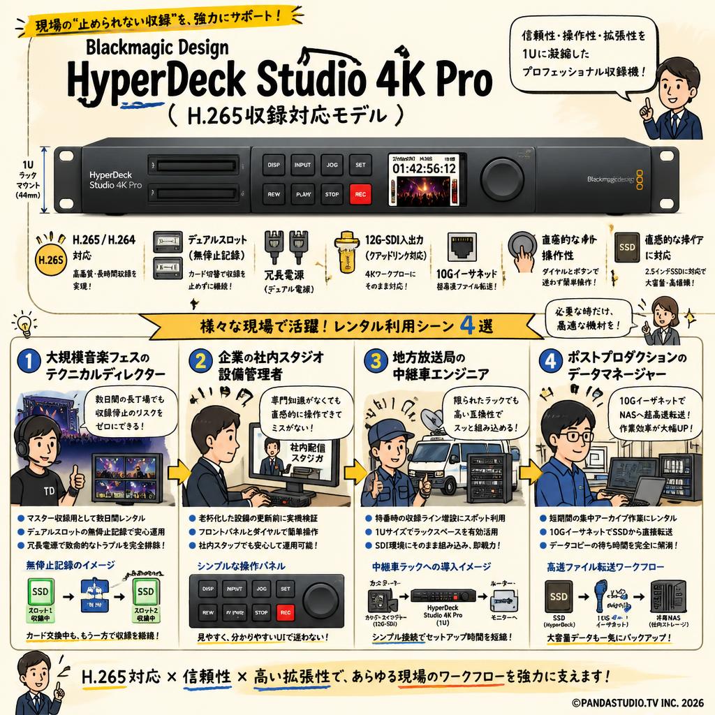 Blackmagic Design HyperDeck Studio 4K Pro (H265収録対応モデル) おもな対象のお客様