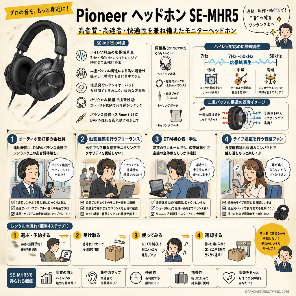 Pioneer ヘッドホンSE-MHR5 おもな対象のお客様
