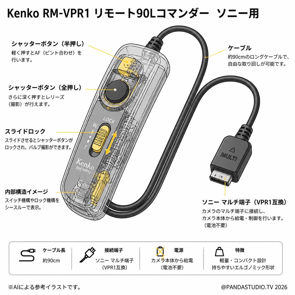 Kenko RM-VPR1 リモート90Lコマンダー  ソニー用 スペック
