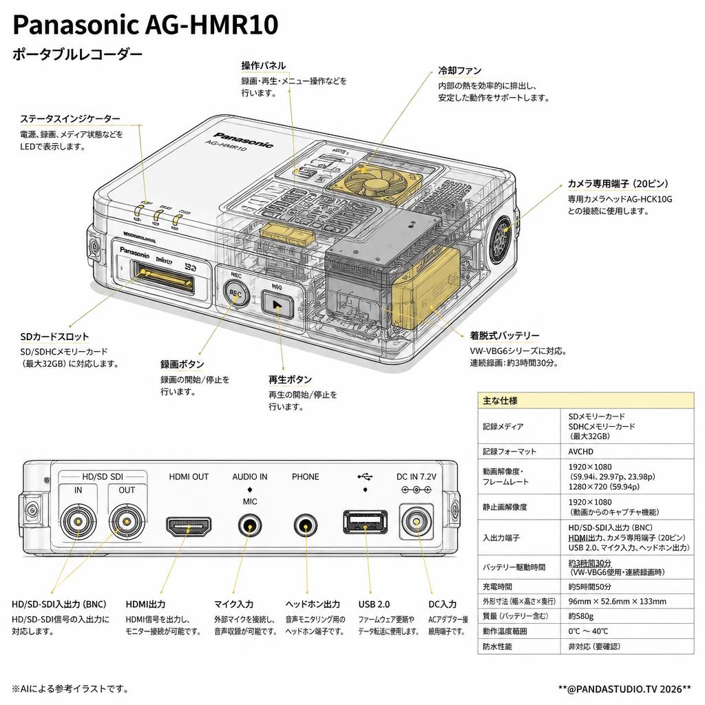 Panasonic AG-HMR10 スペック
