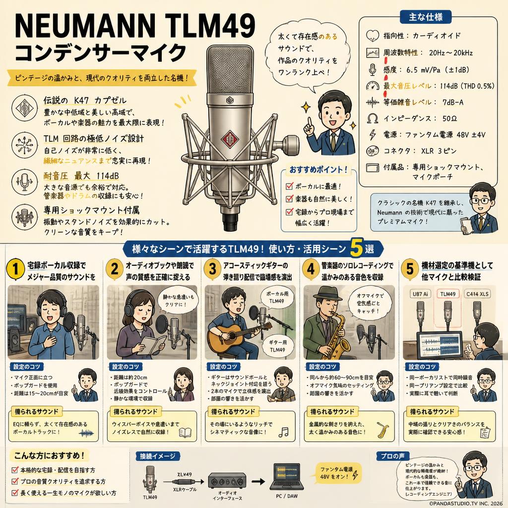 NEUMANN TLM49 コンデンサーマイク 用途
