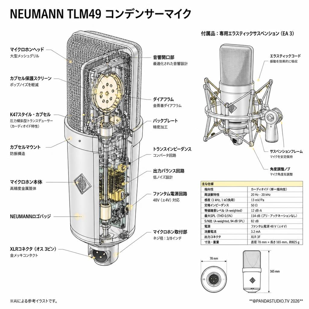 NEUMANN TLM49 コンデンサーマイク スペック