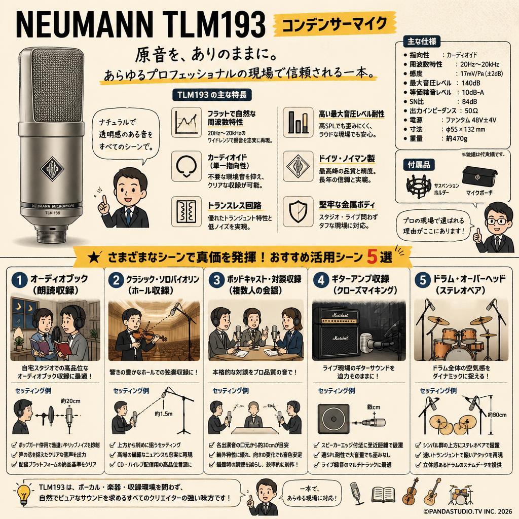 NEUMANN TLM193 コンデンサーマイク 用途