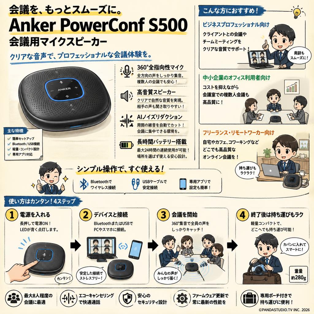 Anker PowerConf S500 会議用マイクスピーカー おもな対象のお客様