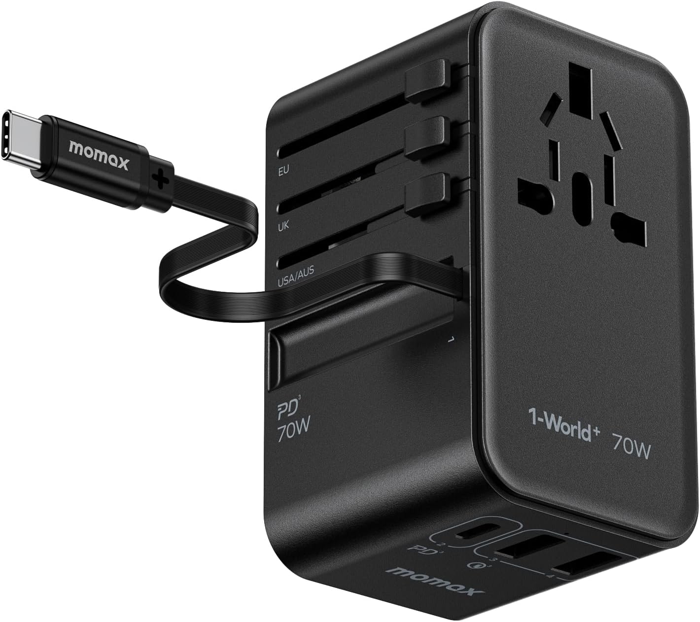 MOMAX 変換プラグ 【70W USB-Cケーブル内蔵】 | パンダスタジオ