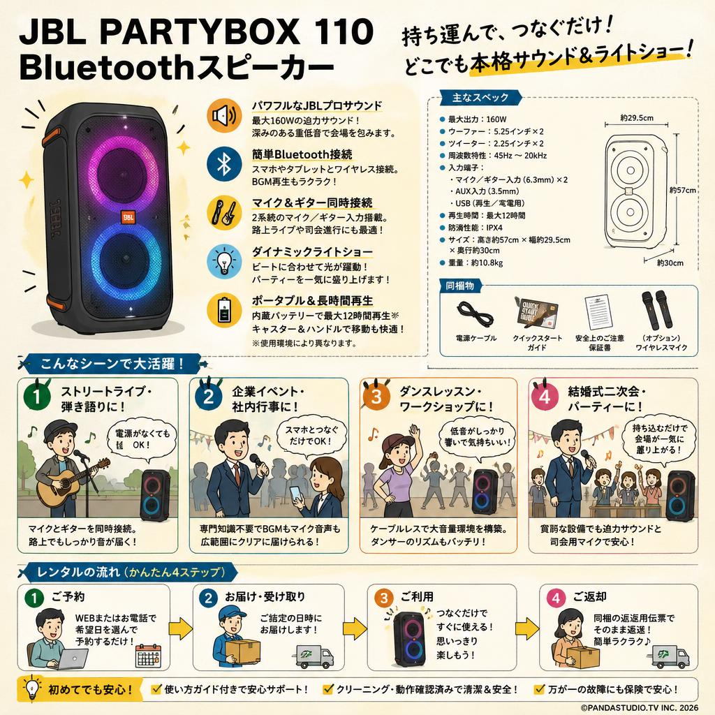 JBL PARTYBOX 110 Bluetoothスピーカー おもな対象のお客様