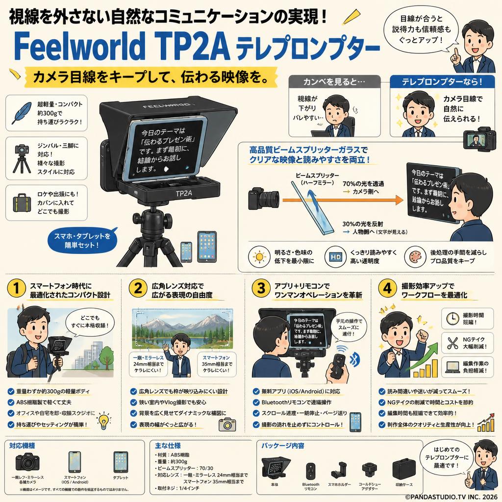 Feelworld TP2A テレプロンプター 概要