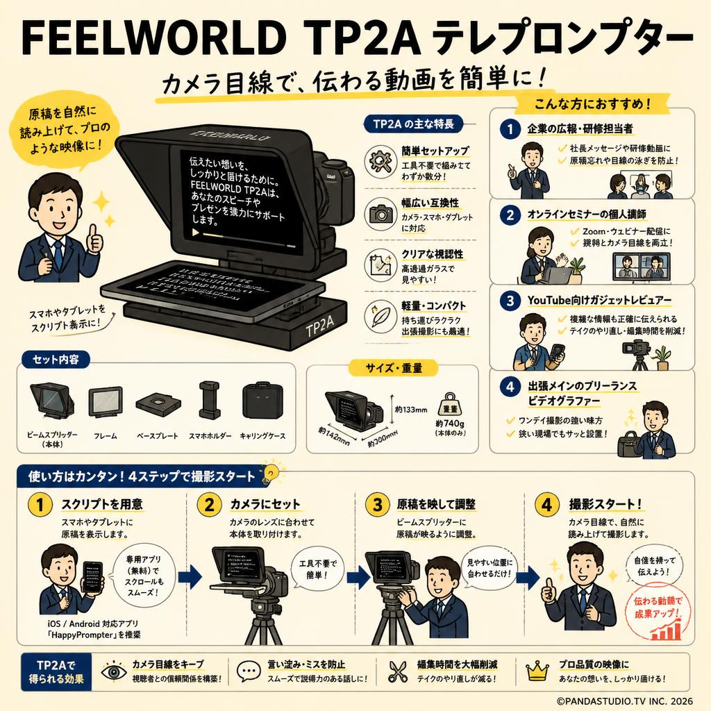 Feelworld TP2A テレプロンプター おもな対象のお客様