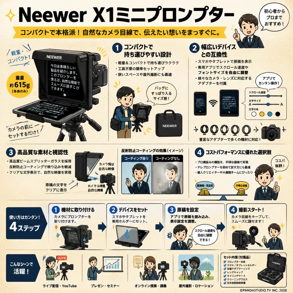 Neewer X1ミニプロンプター 概要