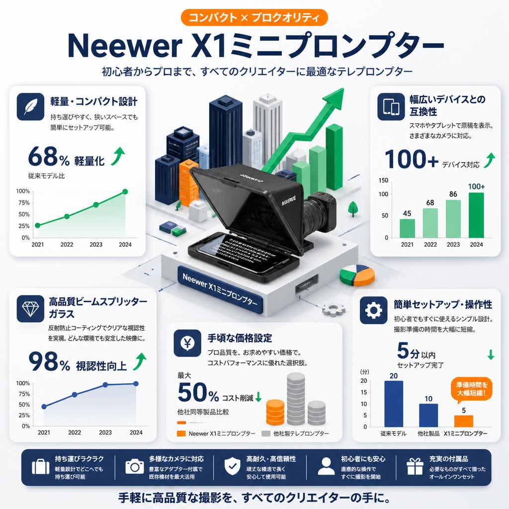 Neewer X1ミニプロンプター セールスポイント