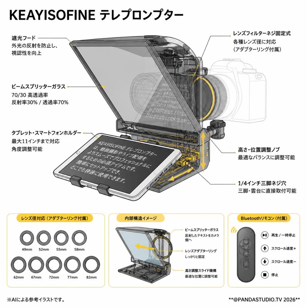 KEAYISOFINE テレプロンプター スペック