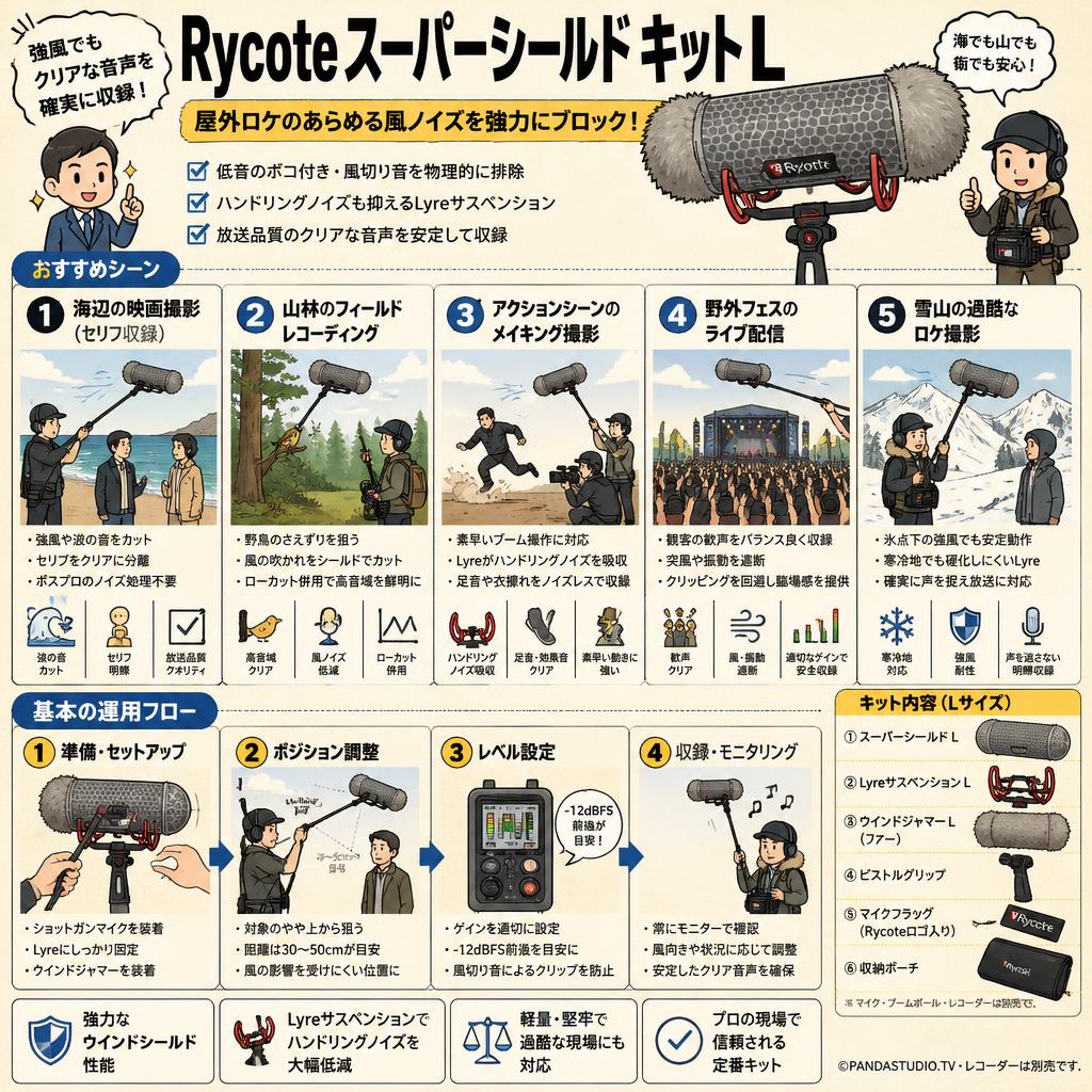 Rycote Super Shield Kit L 用途