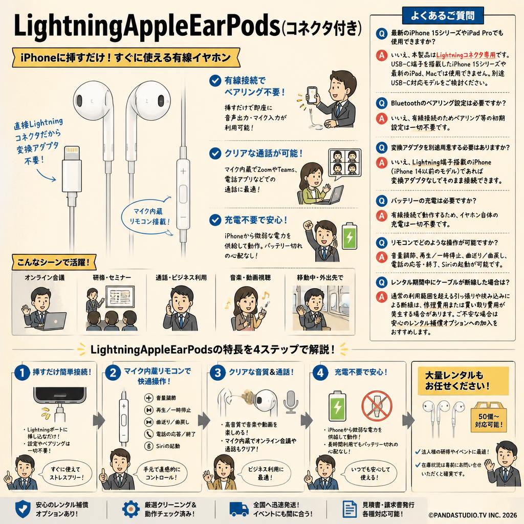 LightningAppleEarPods(コネクタ付き) FAQ（よくある質問と答え）
