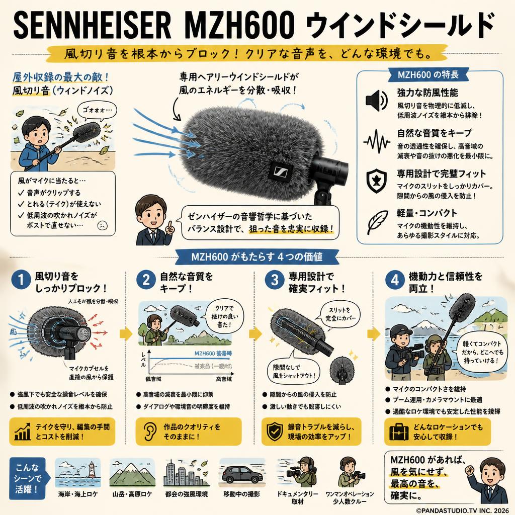 SENNHEISER  MZH600 ウインドシールド 概要