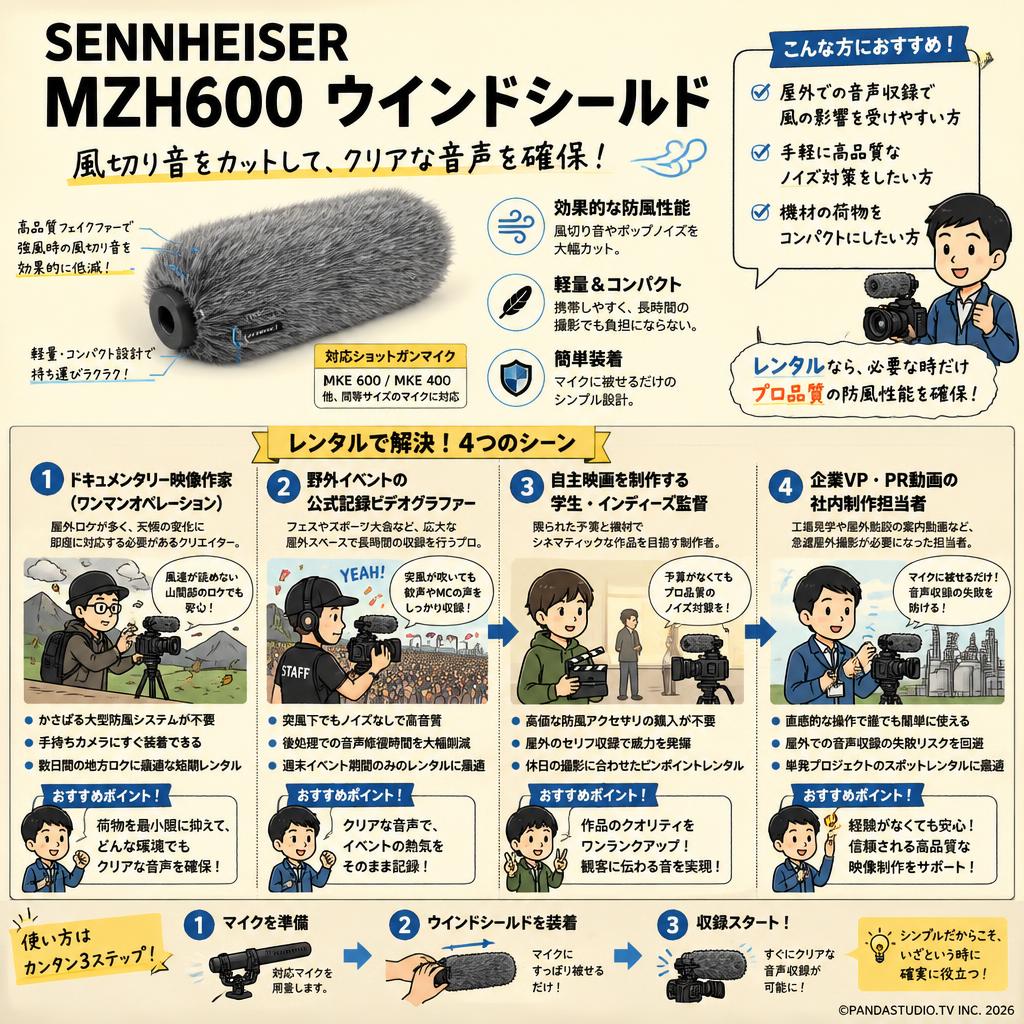 SENNHEISER  MZH600 ウインドシールド おもな対象のお客様