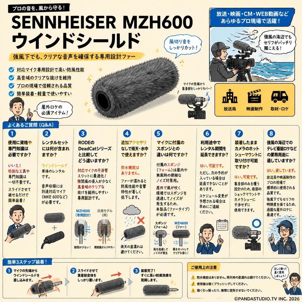 SENNHEISER  MZH600 ウインドシールド FAQ（よくある質問と答え）