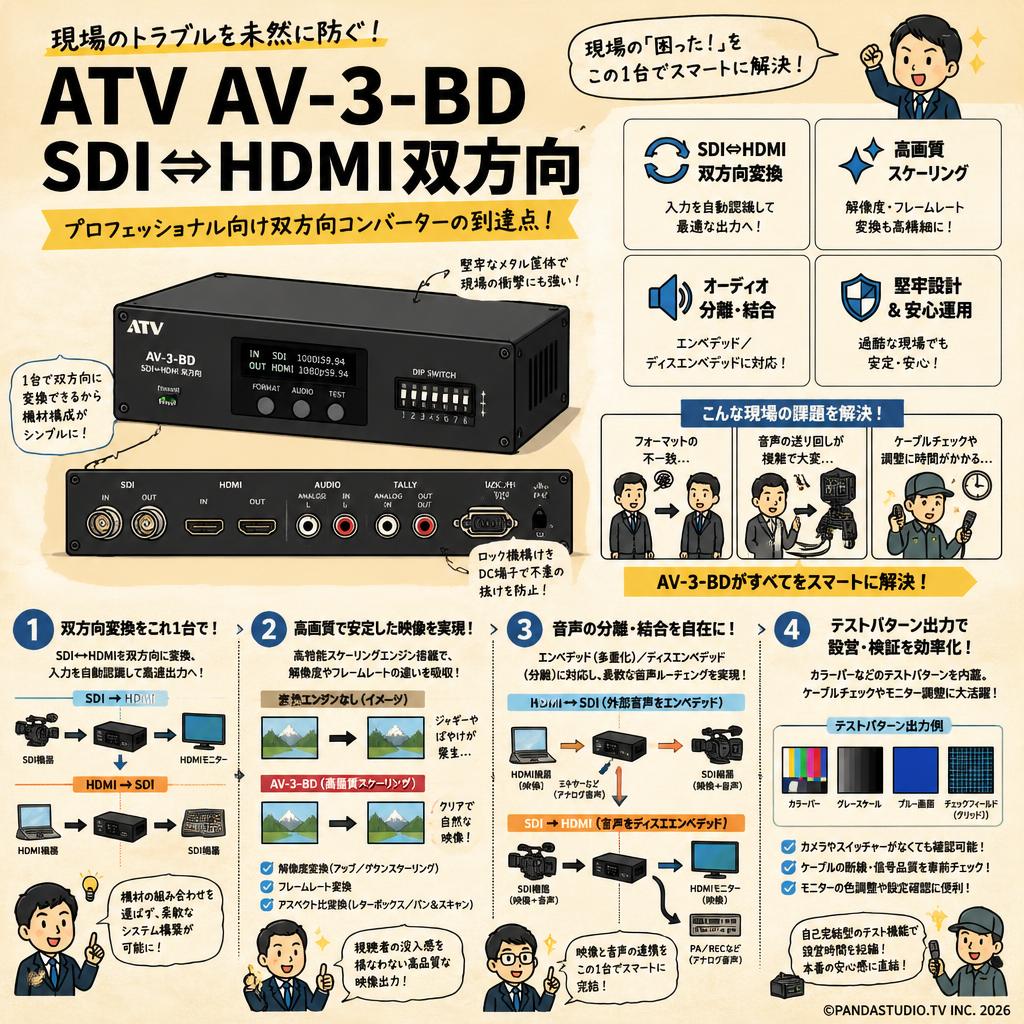 ATV AV-3-BD SDI⇔HDMI双方向 概要