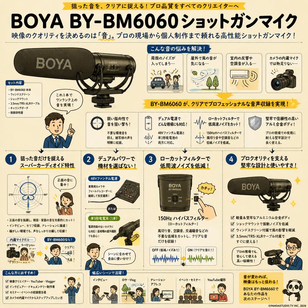 BOYA BY-BM6060 ショットガンマイク 概要