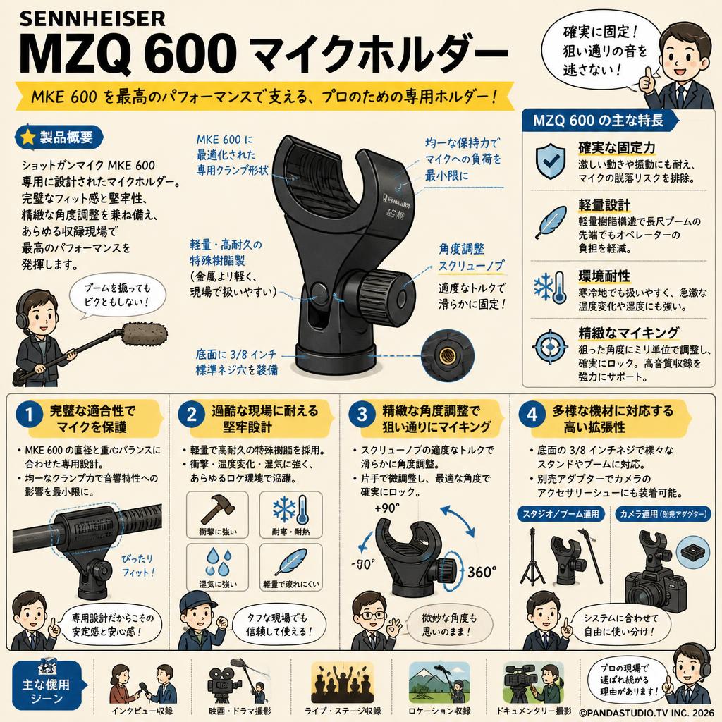 SENNHEISER MZQ 600 マイクホルダー 概要
