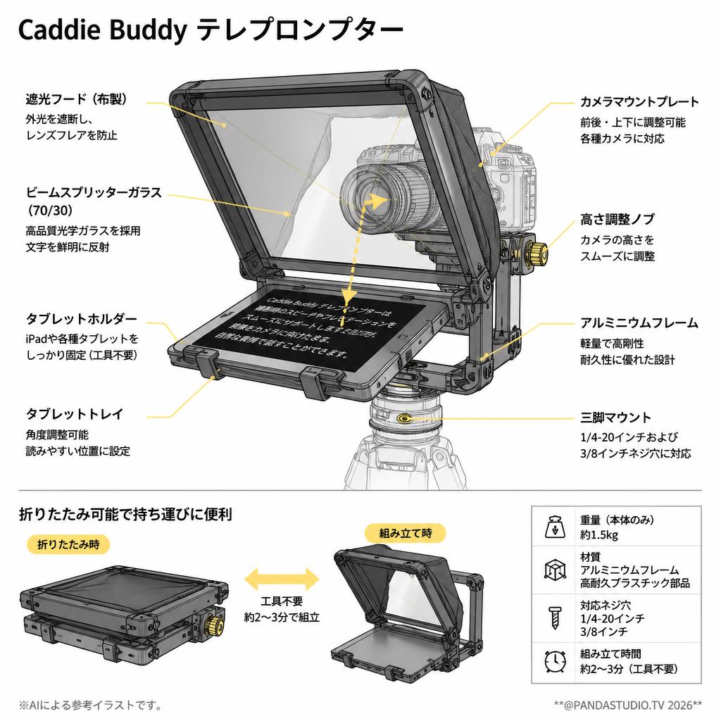 Caddie Buddy テレプロンプター スペック