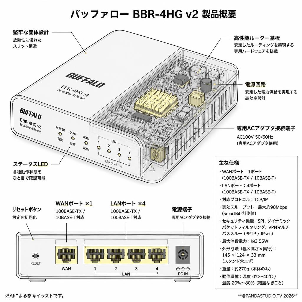 Buffalo BBR-4HG v2 スペック