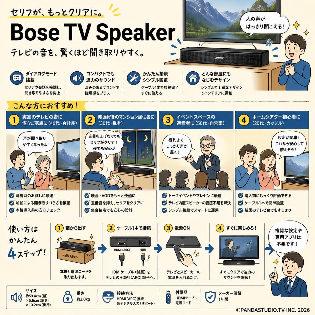 Bose TV Speaker おもな対象のお客様