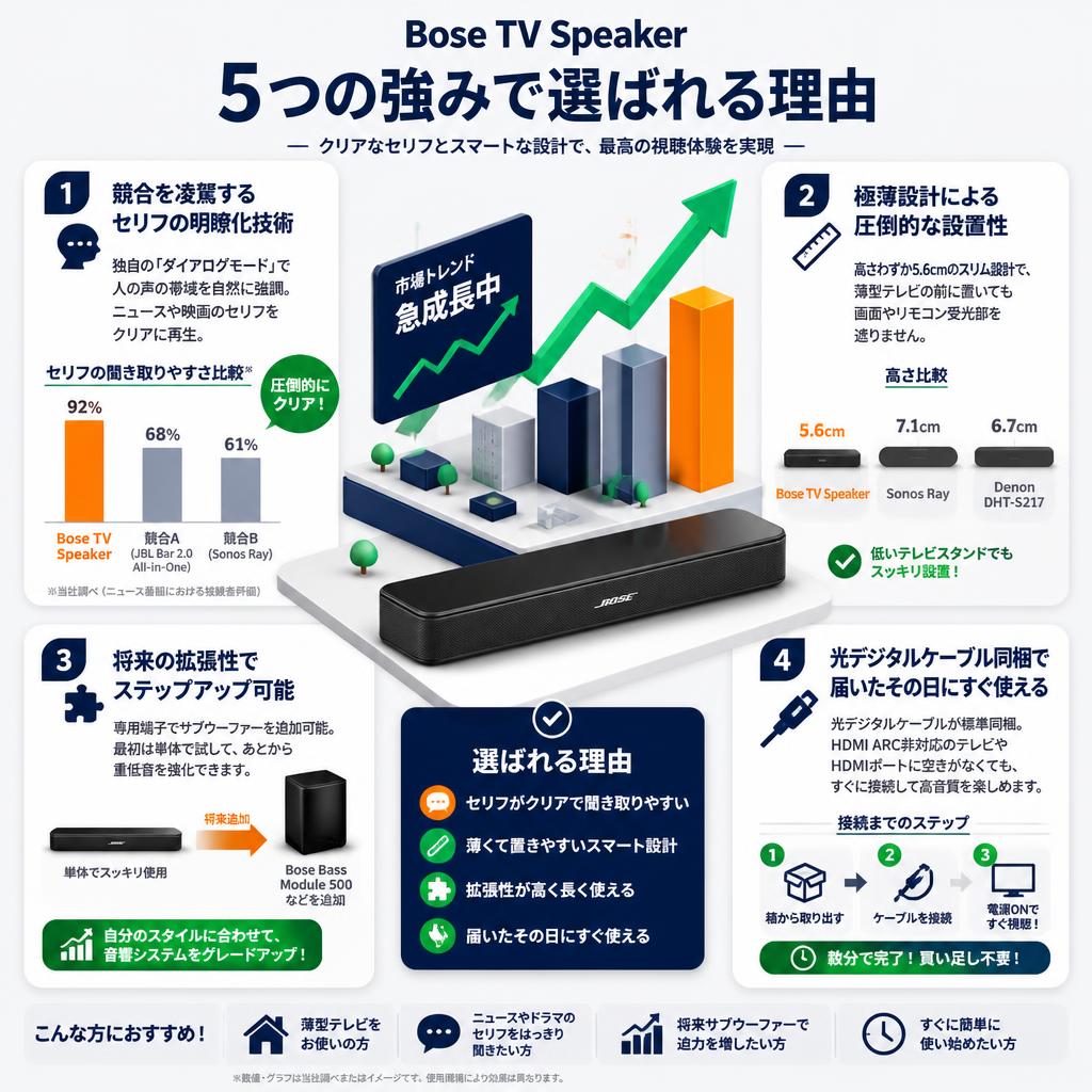 Bose TV Speaker セールスポイント