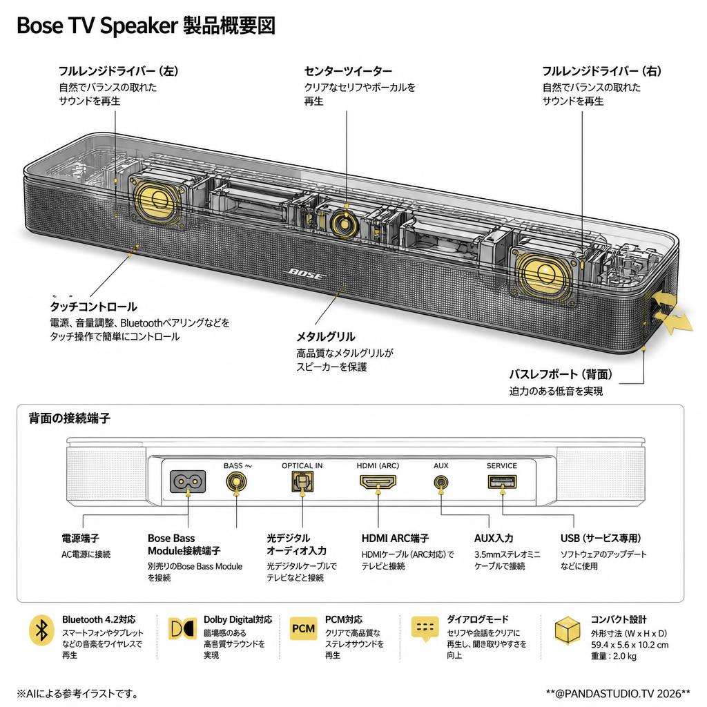 Bose TV Speaker スペック