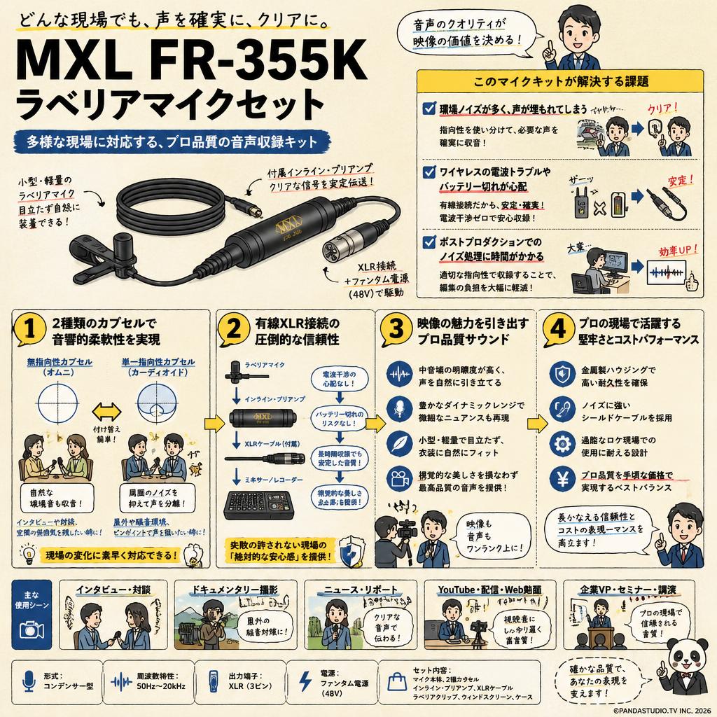 MXL  FR-355K ラべリアマイクセット 概要