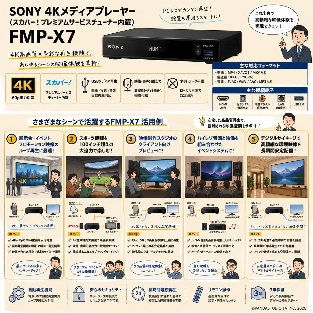 SONY 4Kメディアプレーヤー (スカパー！プレミアムサービスチューナー内蔵) FMP-X7 用途