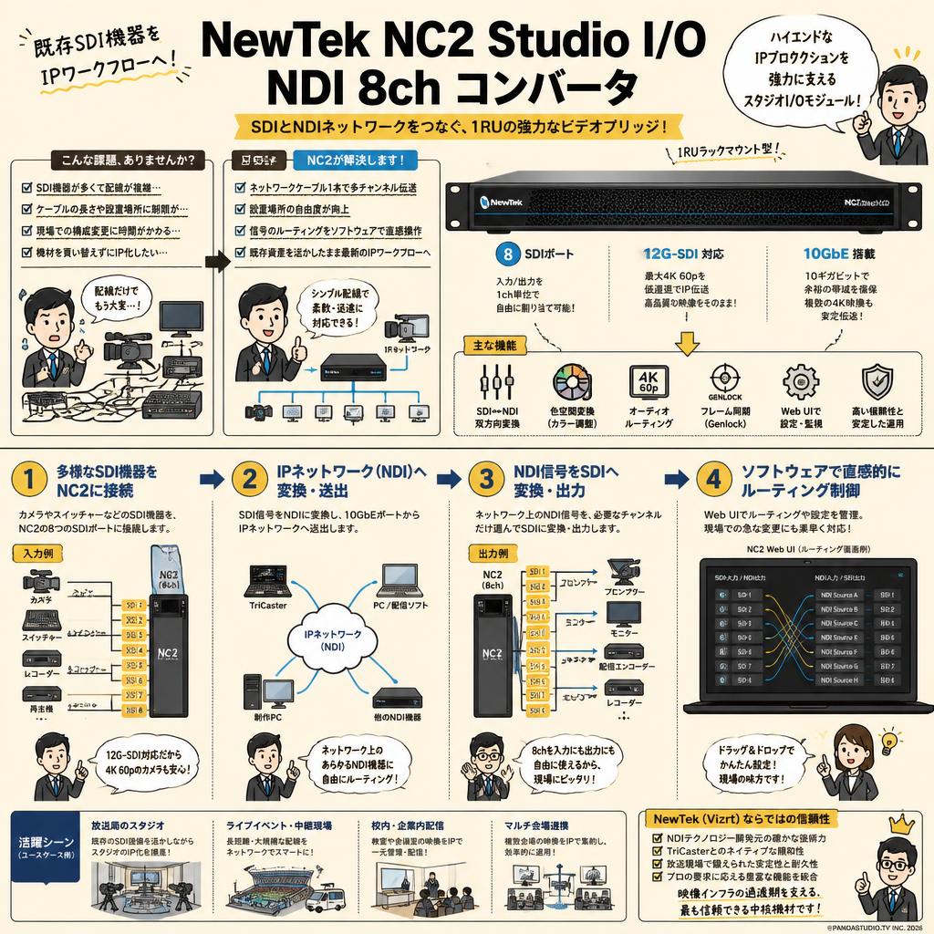 NewTek NC2 Studio I/O NDI 8ch コンバータ 概要