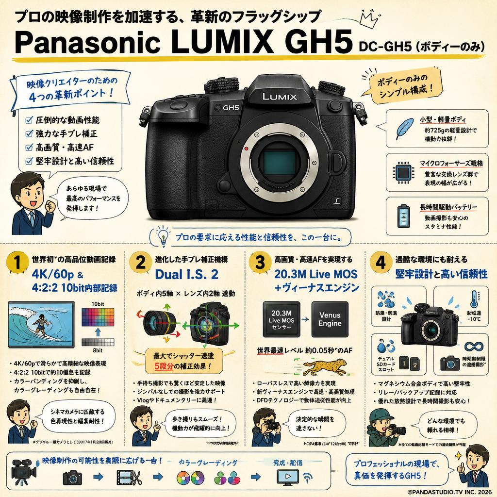 Panasonic LUMIX GH5 DC-GH5（ボディーのみ） 概要