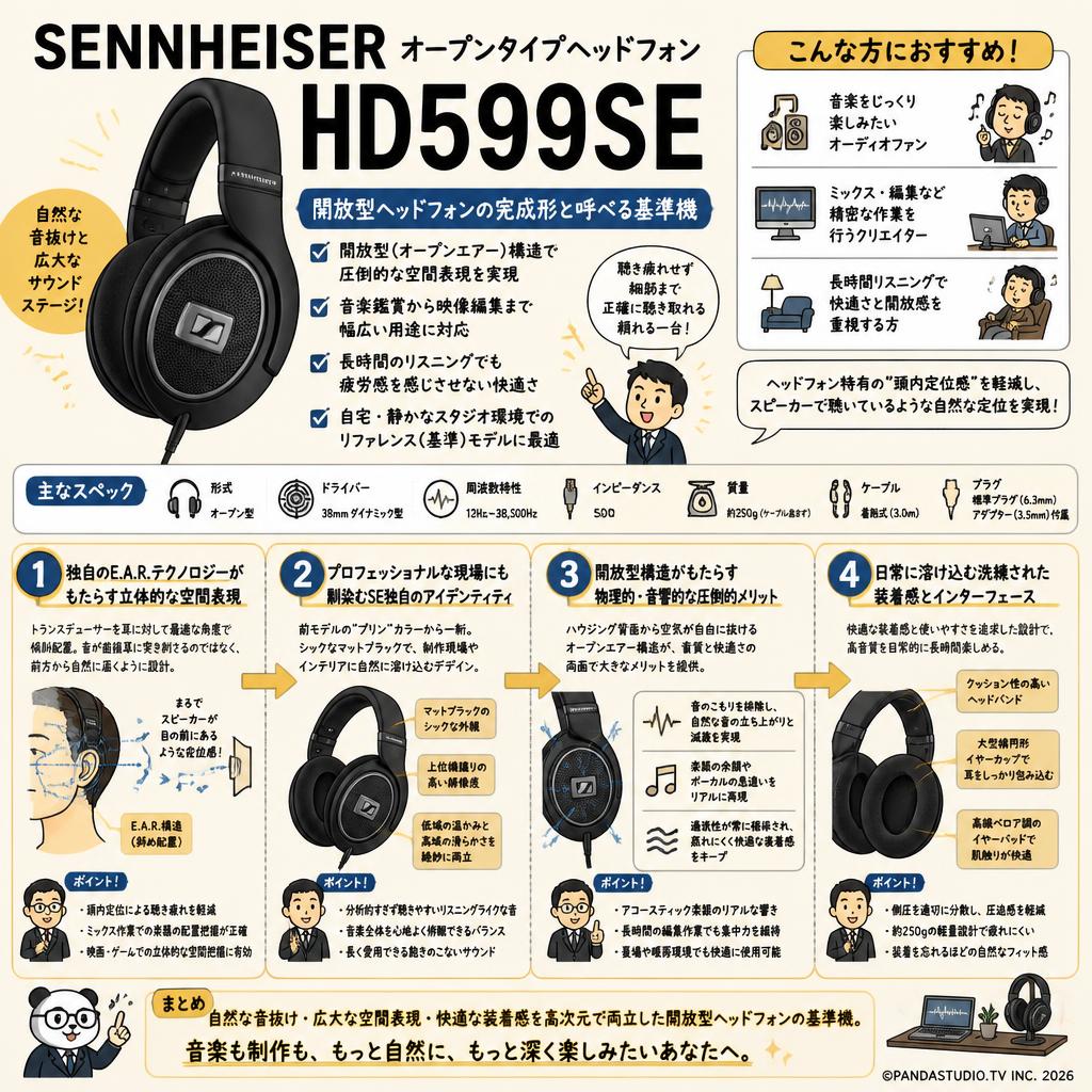 SENNHEISER オープンタイプヘッドフォン HD599SE 概要