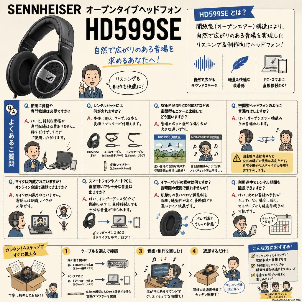 SENNHEISER オープンタイプヘッドフォン HD599SE FAQ（よくある質問と答え）