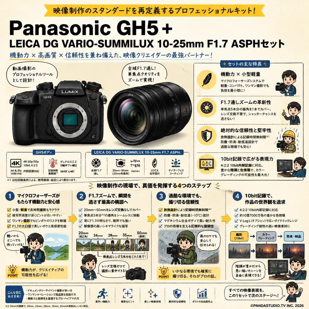 Panasonic GH5＋LEICA DG VARIO-SUMMILUX 10-25mm F1.7 ASPHセット 概要