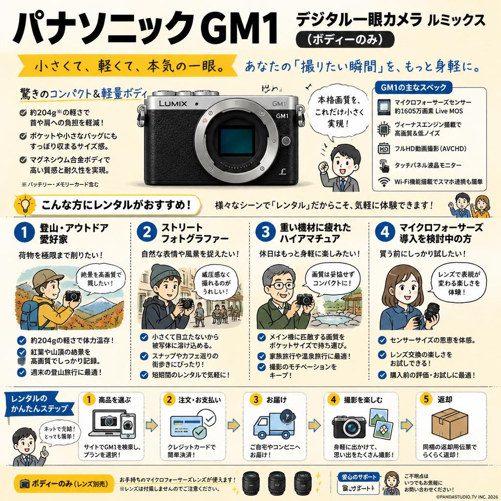 Panasonic GM1 デジタル一眼カメラ ルミックス (ボディーのみ