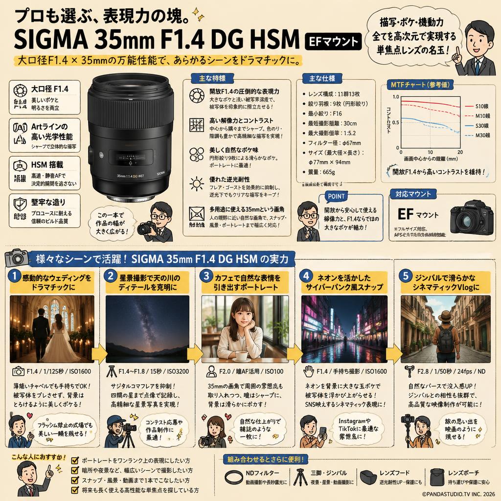 SIGMA 35mm F1.4 DG HSM  EFマウント 用途
