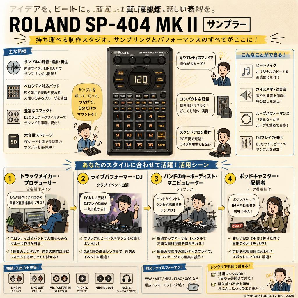 ROLAND SP-404 MK II サンプラー おもな対象のお客様
