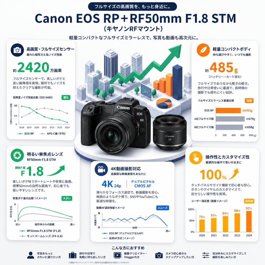Canon EOS RP+Canon RF50mm F1.8 STM (キヤノンRFマウント) セールスポイント