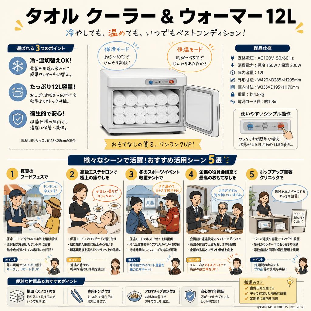 タオル クーラー & ウォーマー 12L 用途