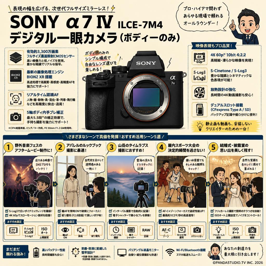 SONY &alpha;7 IV ILCE-7M4 デジタル一眼カメラ（ボディーのみ）