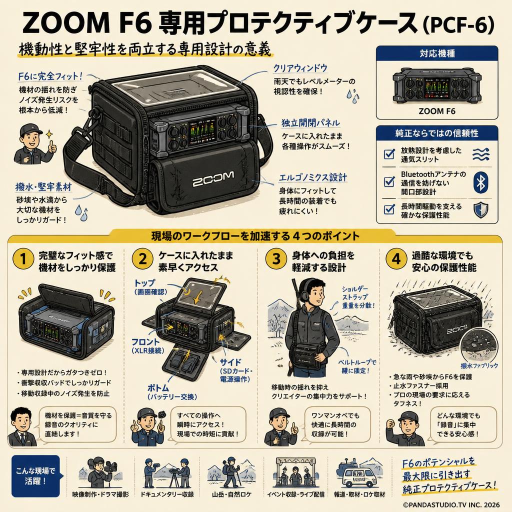 ZOOM F6 専用プロテクティブケース ( PCF-6 ) 概要