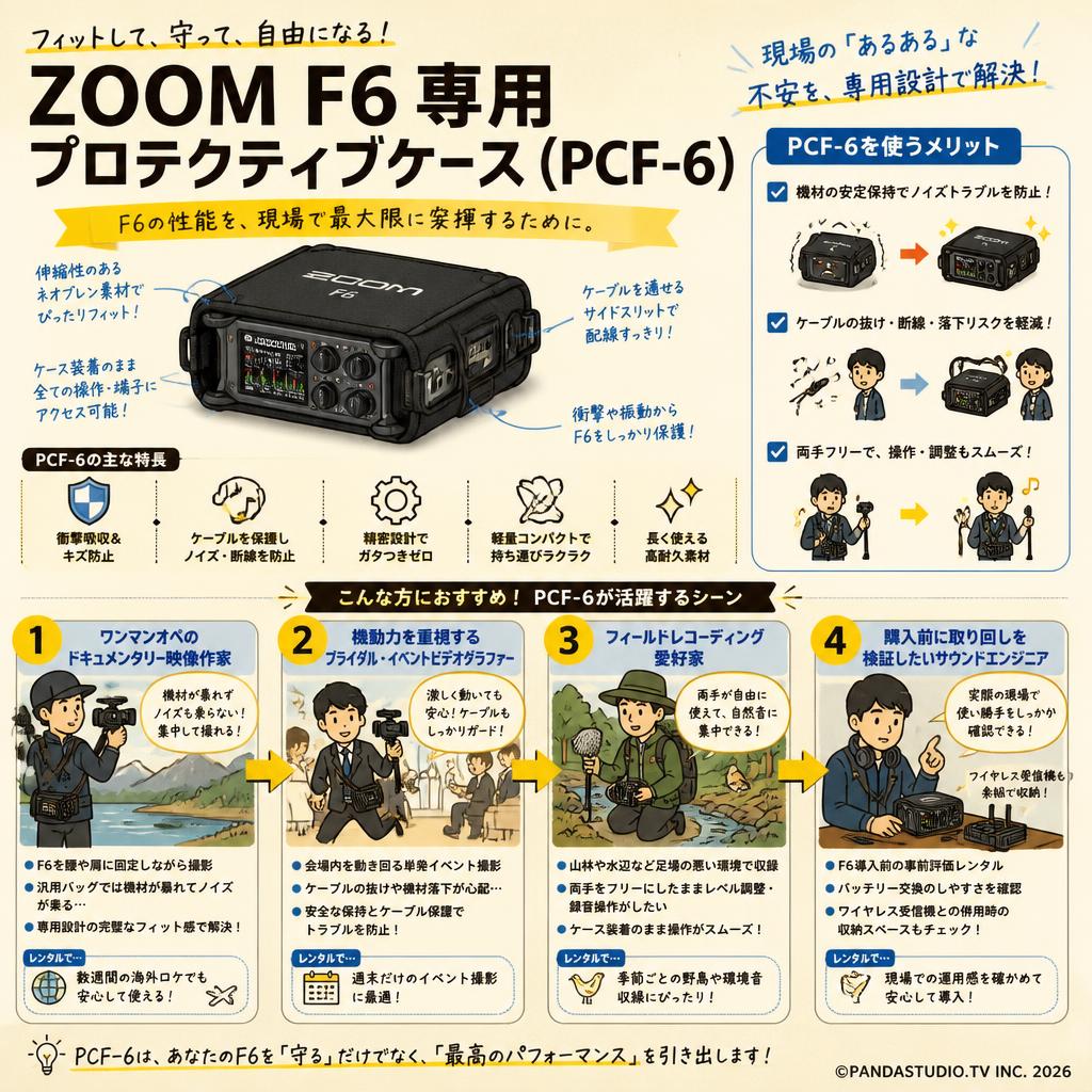 ZOOM F6 専用プロテクティブケース ( PCF-6 ) おもな対象のお客様
