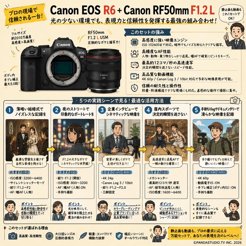 Canon EOS R6 +Canon RF50mm F1.2 L 用途