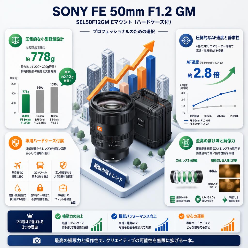 SONY FE 50mm F1.2 GM SEL50F12GM Eマウント(ハードケ－ス付) セールスポイント