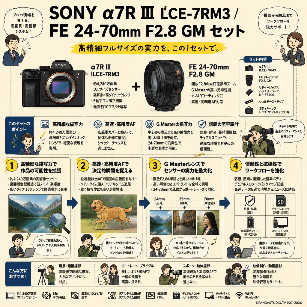 SONY α7R III ILCE-7RM3 / FE 24-70mm F2.8 GM セット 概要