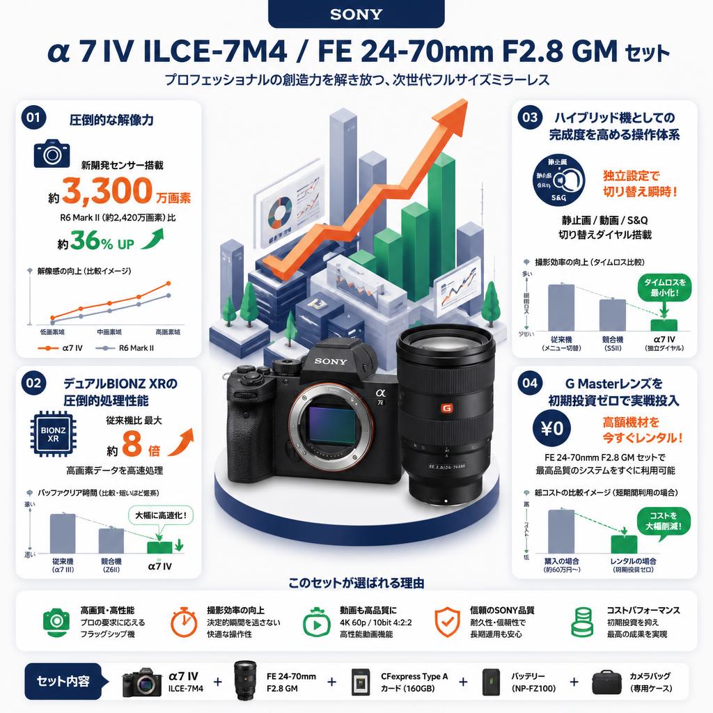 SONY α7 IV ILCE-7M4 / FE 24-70mm F2.8 GM セット セールスポイント